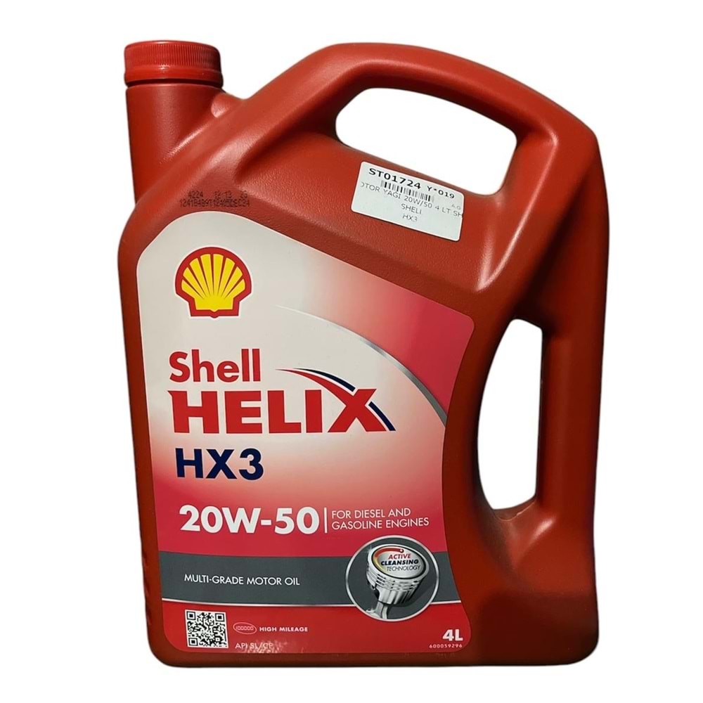 MOTOR YAĞI 20W/50 4 LT SHELL