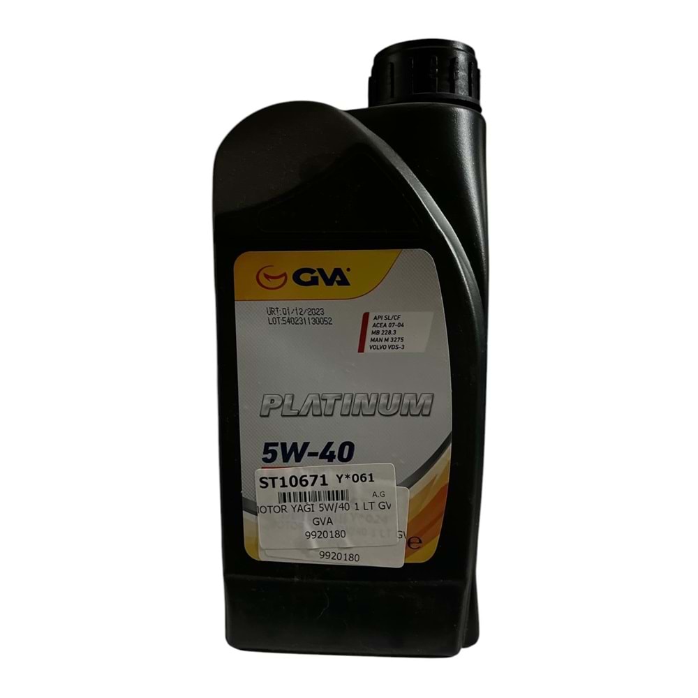 MOTOR YAĞI 5W/40 1 LT GVA