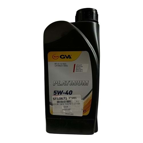 MOTOR YAĞI 5W/40 1 LT GVA